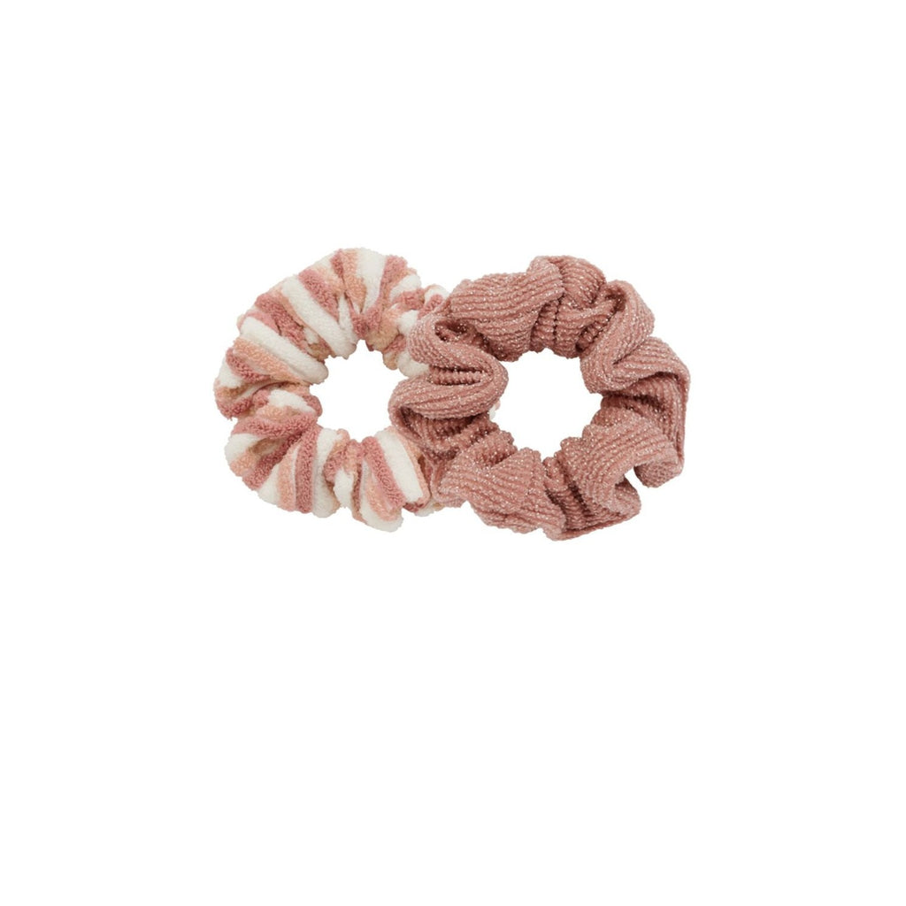 Scrunchie Set || Lipstick/Pink Stripe