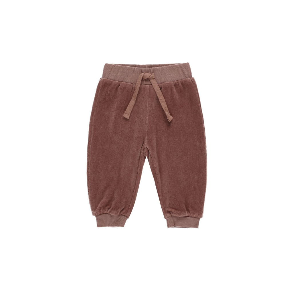 Velour Relaxed Sweatpant || Cranberry