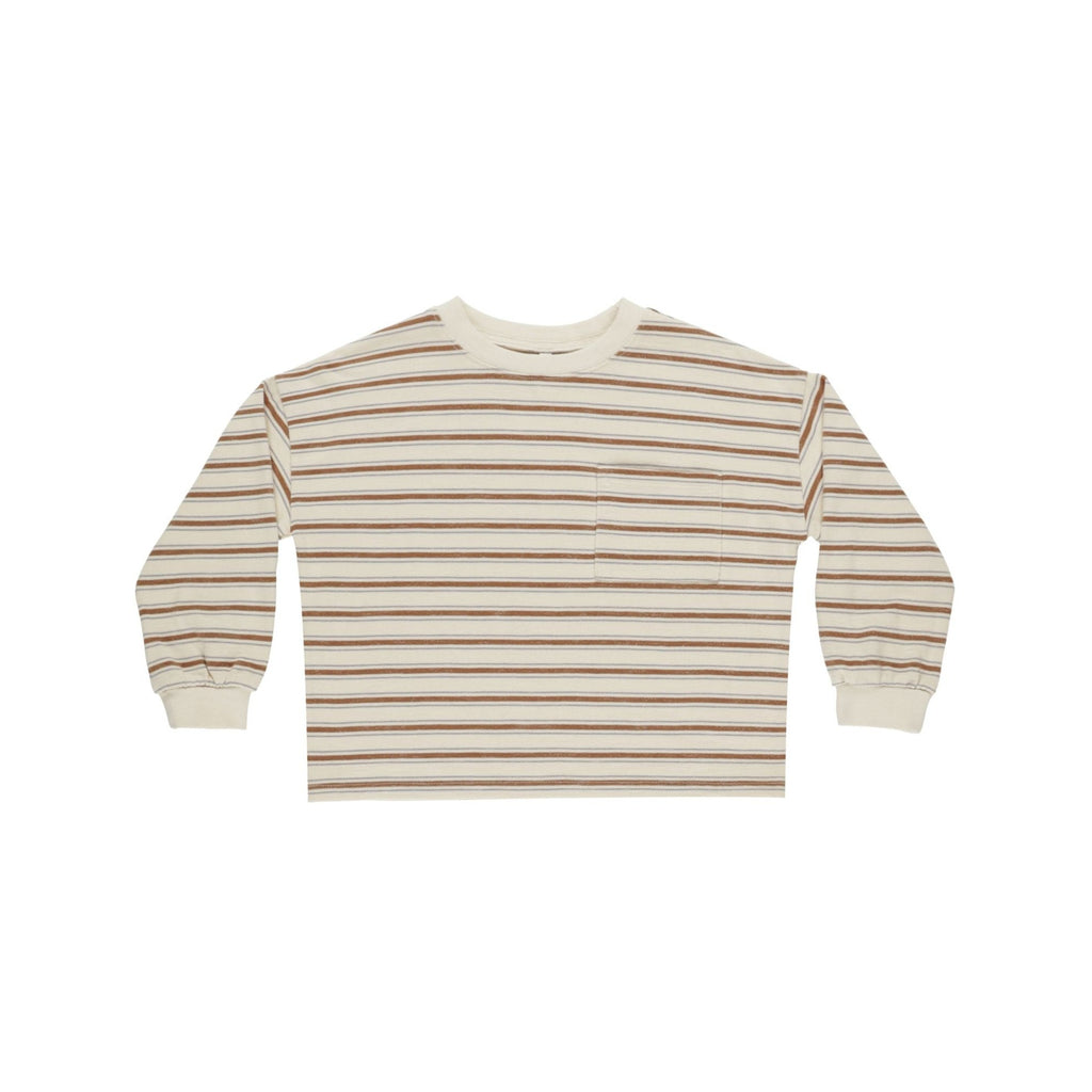 Relaxed Long Sleeve Tee || Saddle Stripe