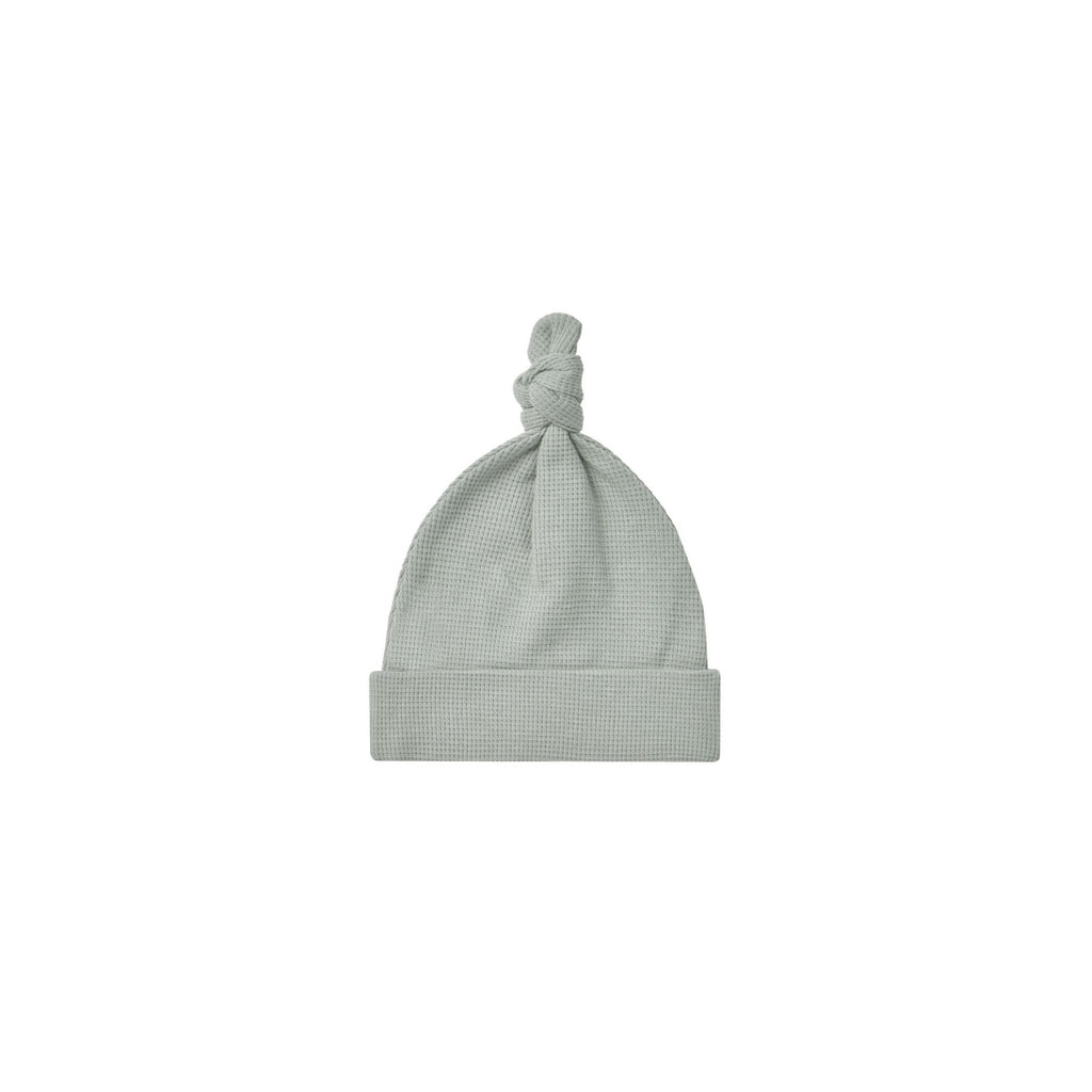 Waffle Knotted Baby Hat || Sky