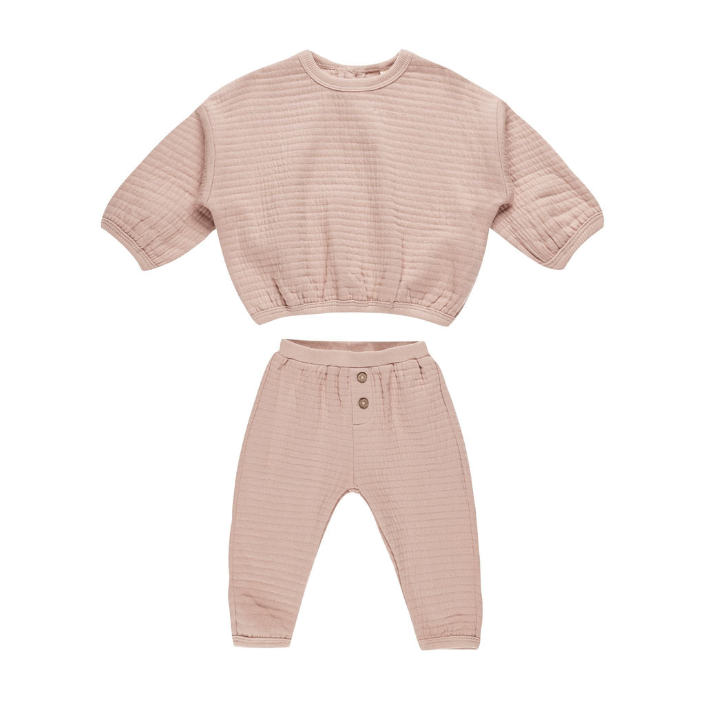 Textured Sweat Set || Blush