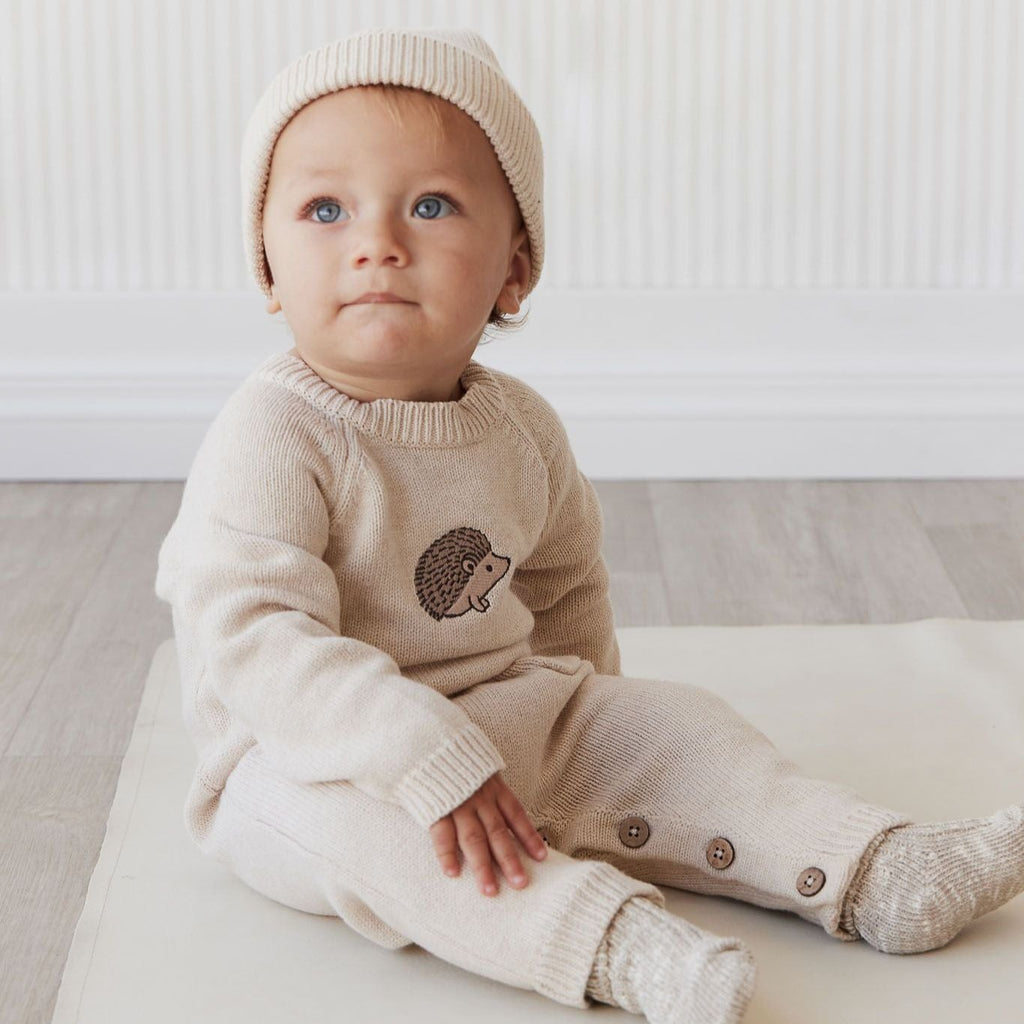 Theo Onepiece || Oatmeal Marle Hedgehog