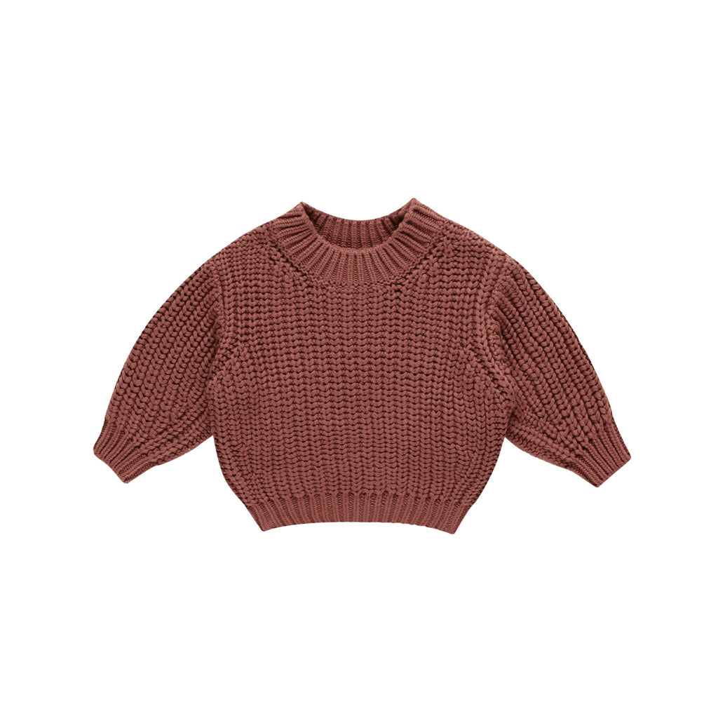 Chunky Knit Sweater || Cranberry