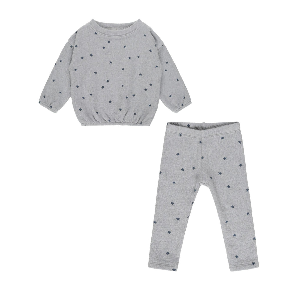 Spongey Knit Set || Blue Stars