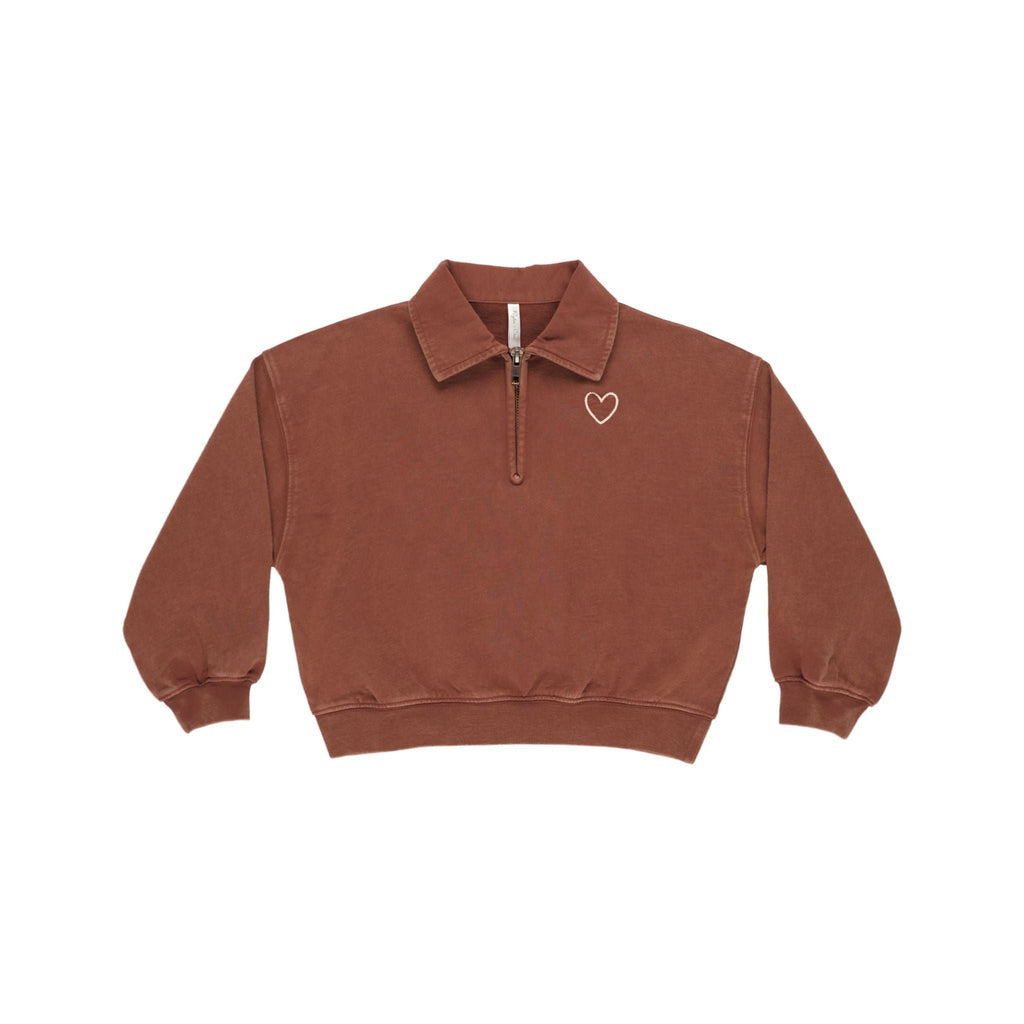 Quarter Zip Pullover || Brick