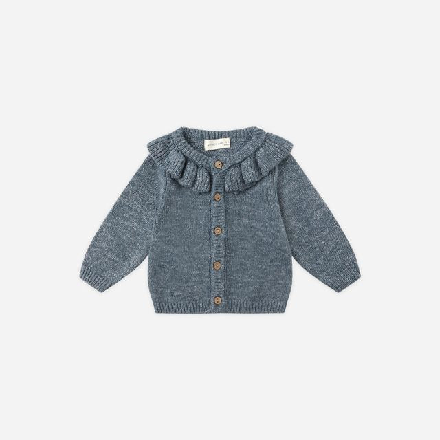 Ruffle Collar Cardigan || Ocean
