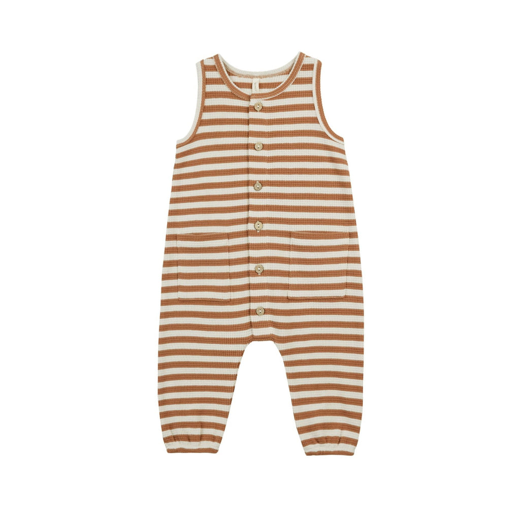Waffle Jumpsuit || Clay Stripe