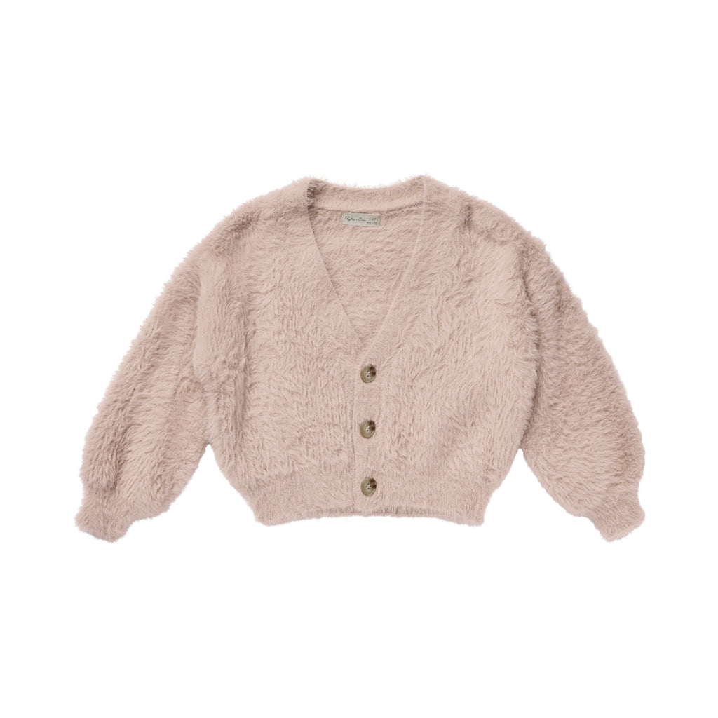 Fuzzy Cardigan || Blush