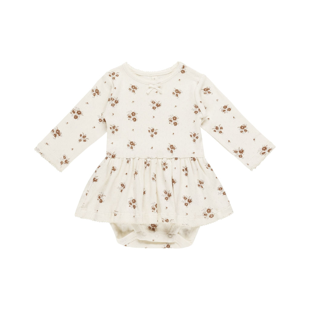 Pointelle Skirted Bodysuit || Autumn Flora