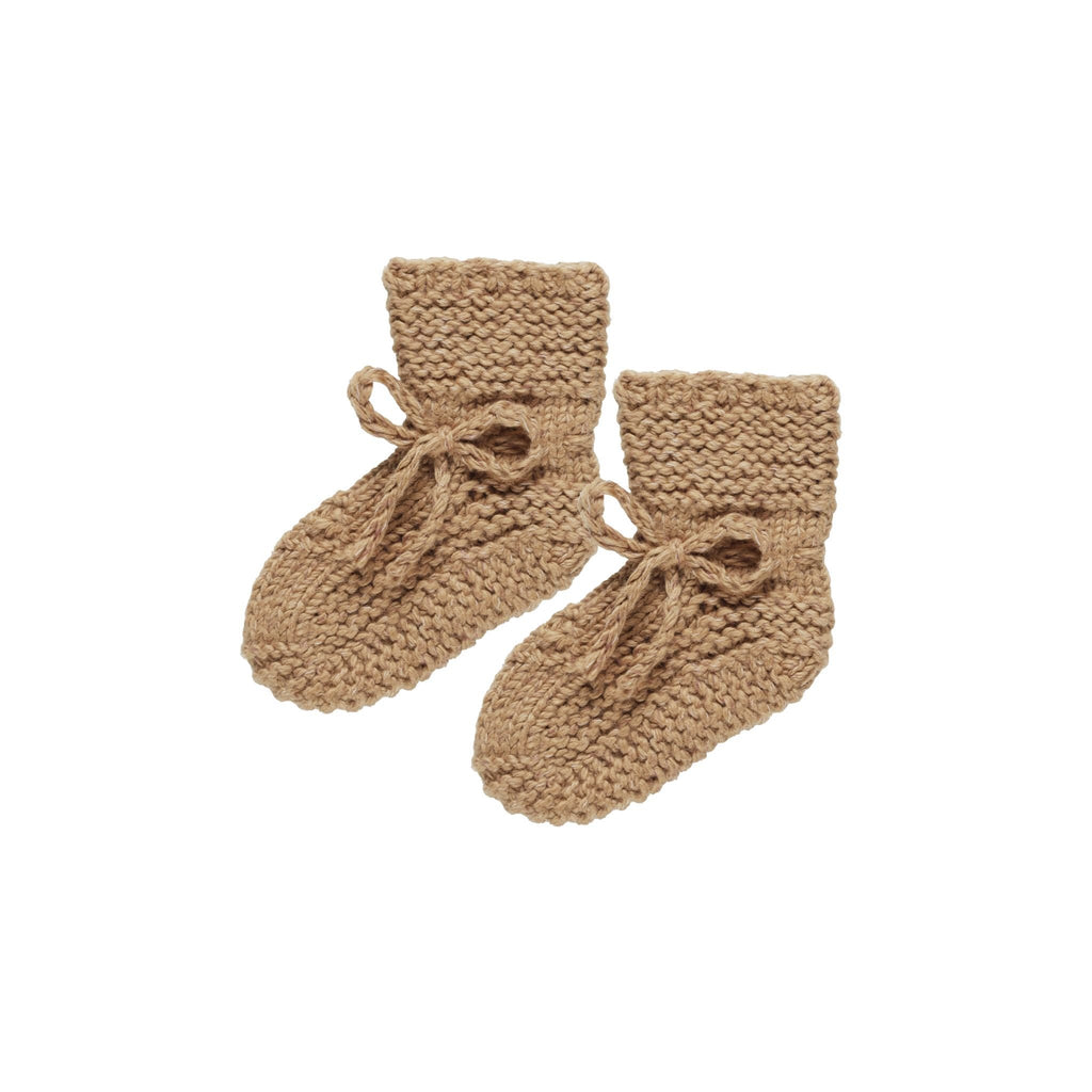 Knit Booties || Speckled Golden