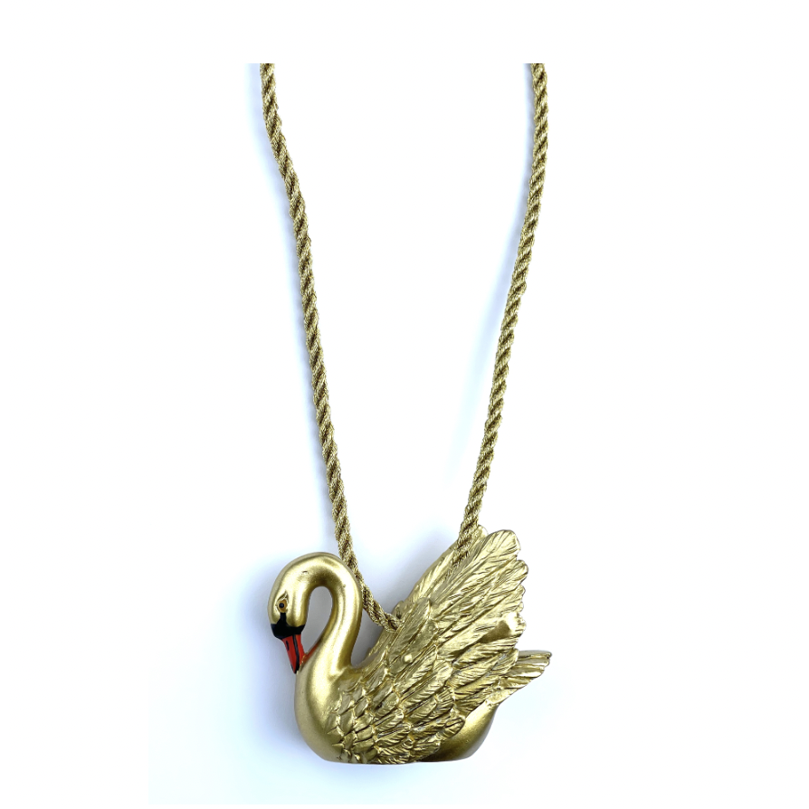 Gold Swan Necklace