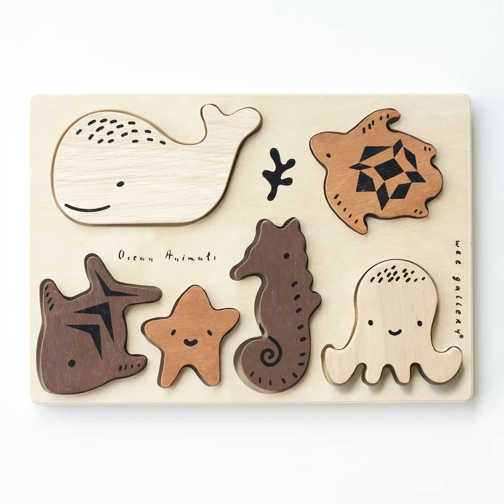 Wooden Tray Puzzle || Ocean Animals