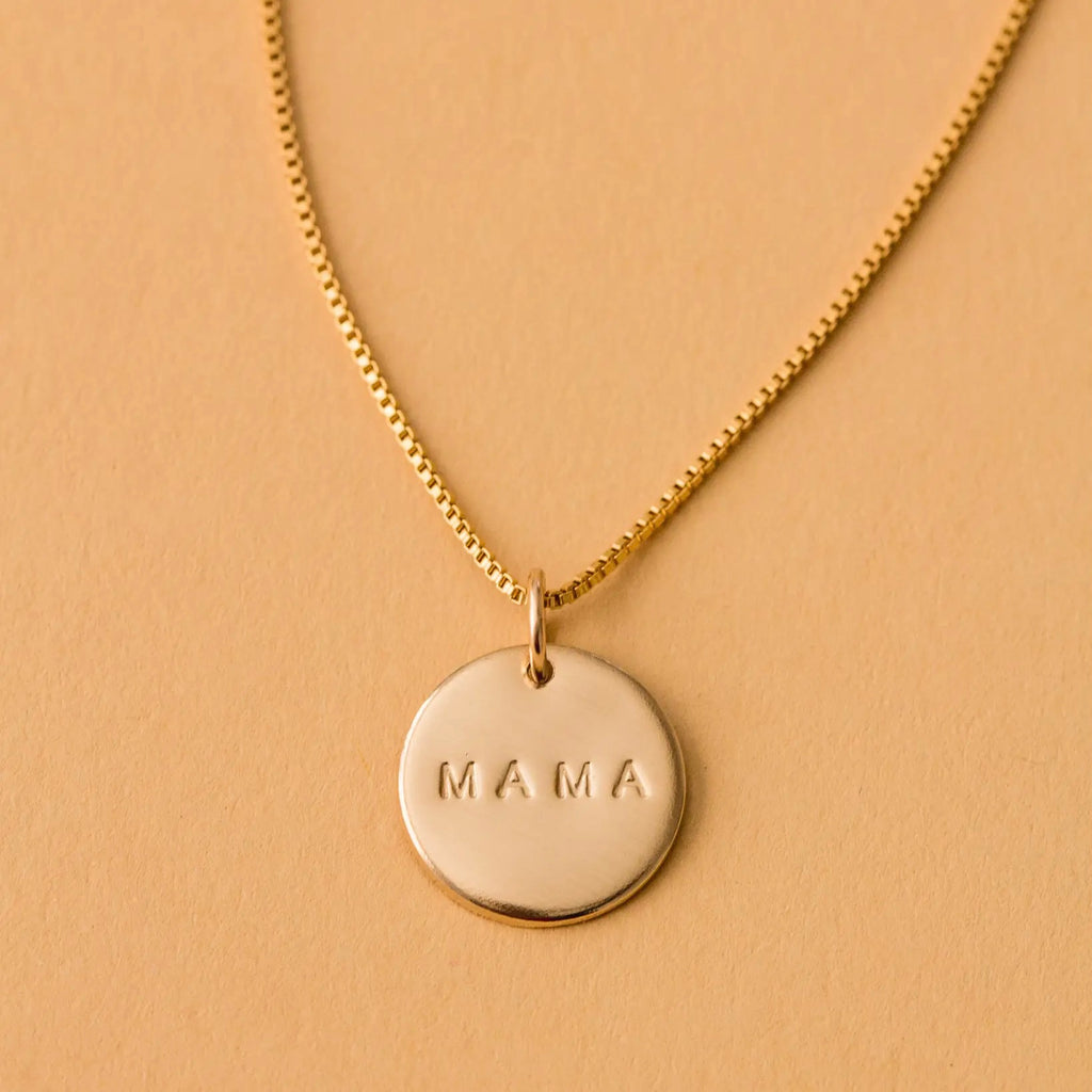 Mama 1/2" Disc Necklace